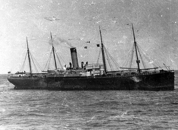 SS Californian photographed the morning after Titanic sank.